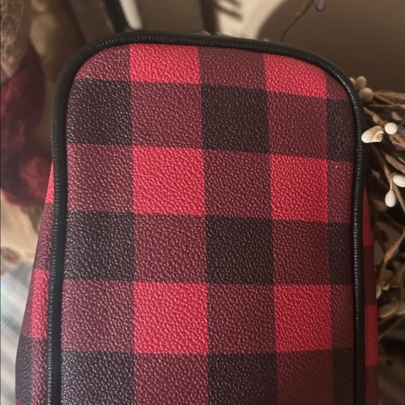 Dooney & Bourke Red and Black Checkered Crossbody Bag - Picture 6 of 14
